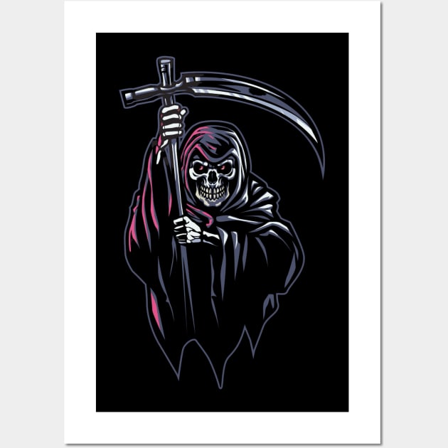 grim reaper esport logo Wall Art by drydenshops